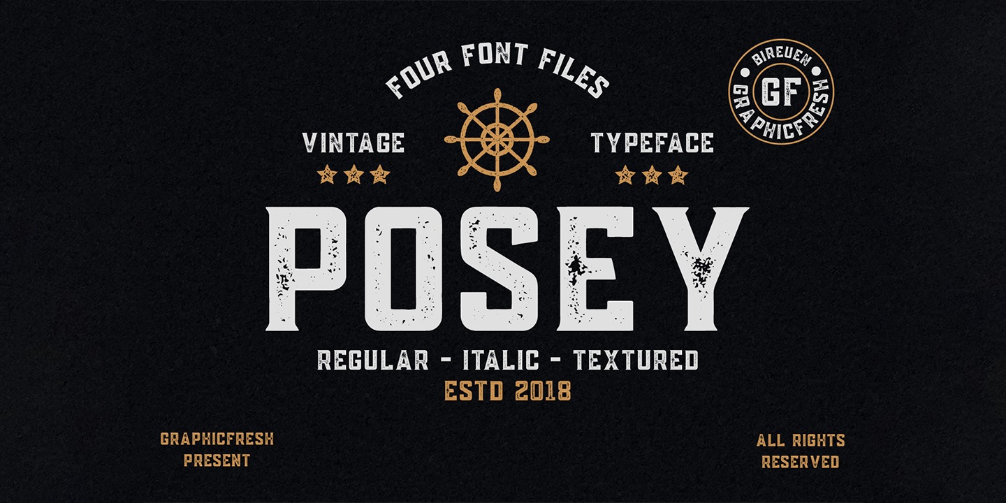Posey Italic Font preview